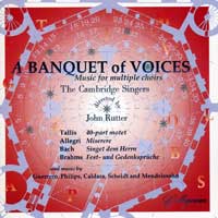 Cambridge Singers : Banquet of Voices : 1 CD : John Rutter : 123