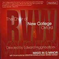 Oxford New College Choir : Mass in G Minor : 1 CD : Edward Higginbottom :  : 84441