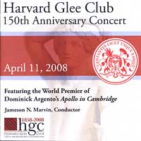 Harvard Glee Club : 150th Anniversary Concert : 1 CD : Jameson Marvin : 