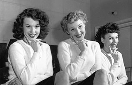  twins Jean and Ginger and sister Lou started to win amateur singing 
