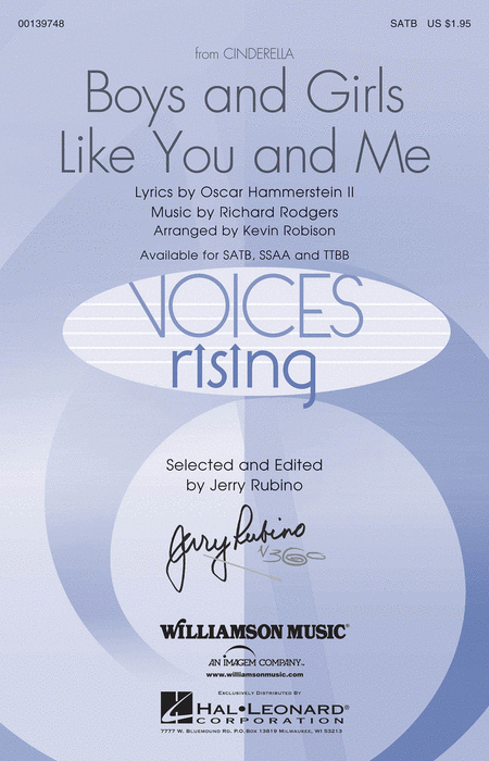 Boys and Girls Like You and Me : TTBB : Kevin Robison : Richard Rodgers : Cinderella : Sheet Music : 00139750 : 888680039066