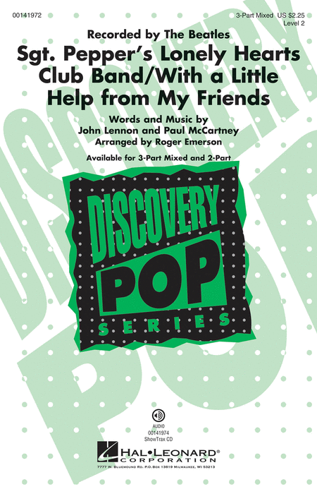 Sgt. Pepper's Lonely Hearts Club Band/With a Little Help From My Friends : 3-Part : Roger Emerson : John Lennon : Beatles : Sheet Music : 00141972 : 888680046897