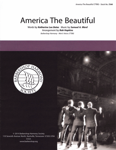 America, The Beautiful : TTBB : Rob Hopkins : Samuel A. Ward : Sheet Music : 00141986 : 812817020085