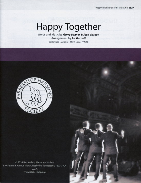 Happy Together : TTBB : Liz Garnett : Garry Bonner : Sheet Music : 00151486 : 812817020634