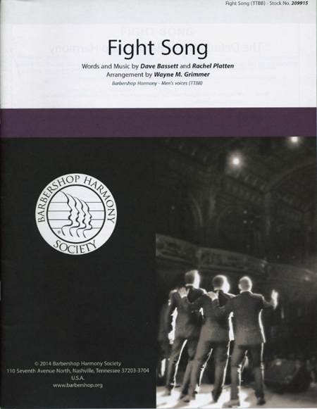 Fight Song : TTBB : Wayne Grimmer : Rachel Platten : Sheet Music : 00155682 : 812817020955