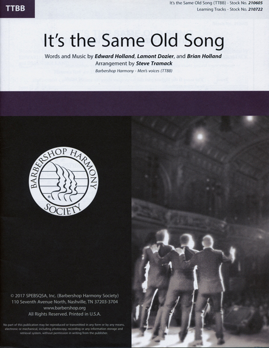 It's the Same Old Song : TTBB : Steve Tramack : Lamont Dozier : Four Tops : Sheet Music : 00234451 : 812817021303