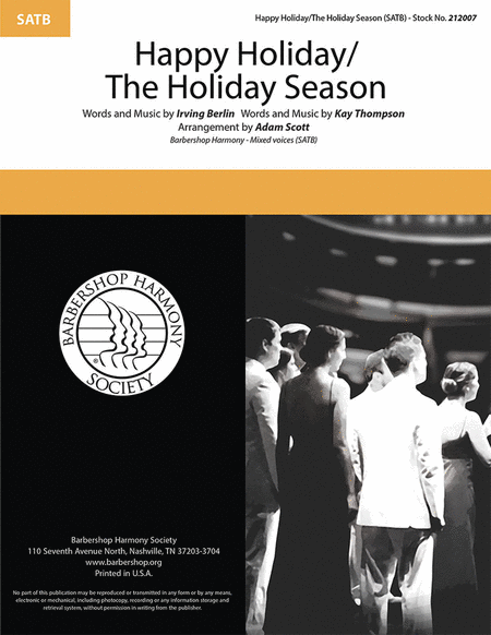 Happy Holiday/The Holiday Season : SATB : Adam Scott : Kay Thompson : Sheet Music : 00283281 : 812817021570