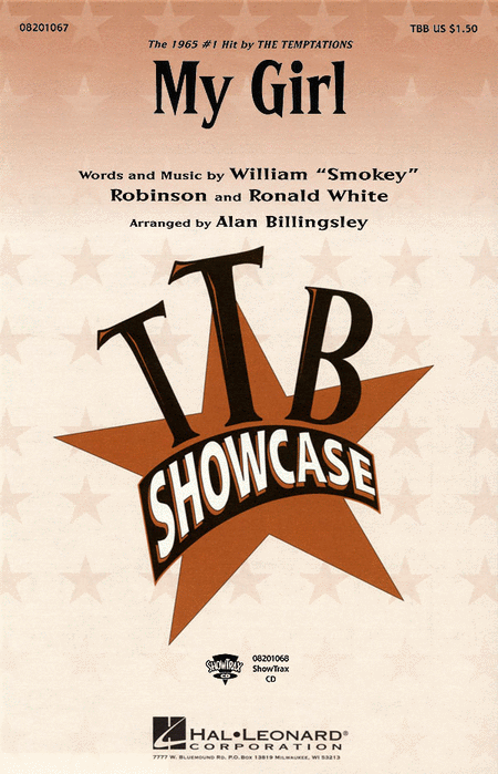 My Girl : TTB : Alan Billingsley : Smokey Robinson : Temptations : Sheet Music : 08201067 : 073999440225