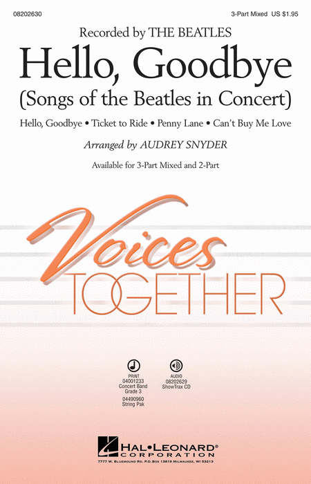 Hello, Goodbye : 2-Part : Ted Ricketts : John Lennon : Beatles : Sheet Music : 08202631 : 884088396343