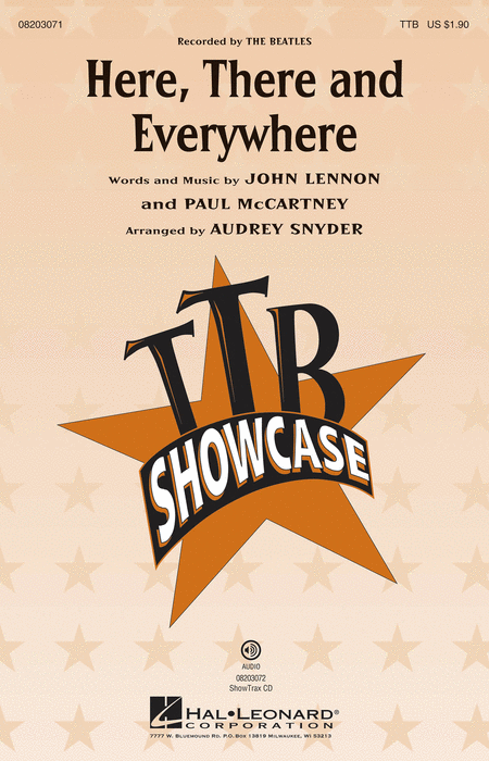 Here, There And Everywhere : TTB : Audrey Snyder : John Lennon : Beatles : Sheet Music : 08203071 : 884088638788