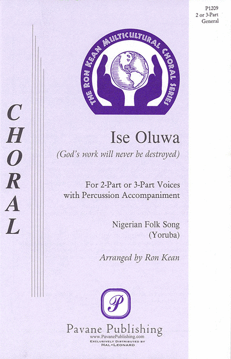 Ise Oluwa : 3-Part : Ron Kean : Sheet Music : 08301647 : 073999016475