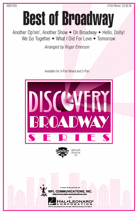 Best of Broadway (Medley) : 3-Part : Roger Emerson : Sheet Music : 08551093 : 073999510935