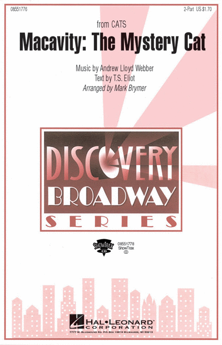 Macavity: The Mystery Cat : 2-Part : Mark Brymer : Andrew Lloyd Webber : Cats : Sheet Music : 08551776 : 073999322149