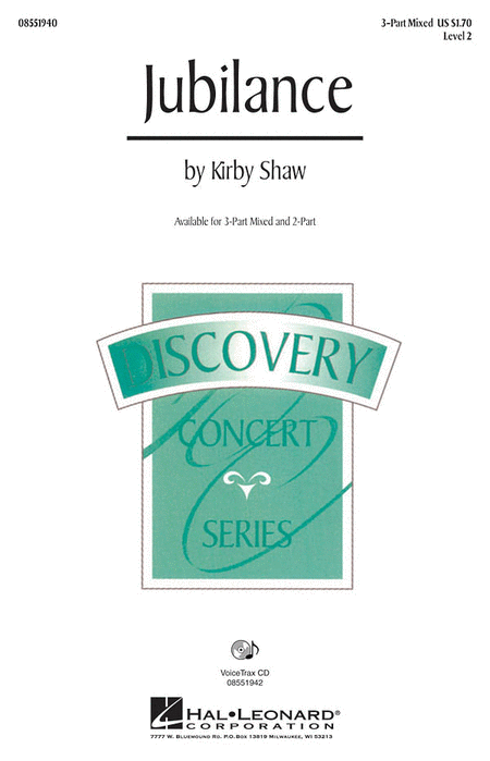 Jubilance : 2-Part : Kirby Shaw : Sheet Music : 08551941 : 884088130596