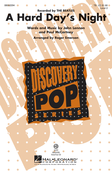 A Hard Day's Night : TB : Roger Emerson : John Lennon : Beatles : Sheet Music : 08552294 : 884088544560