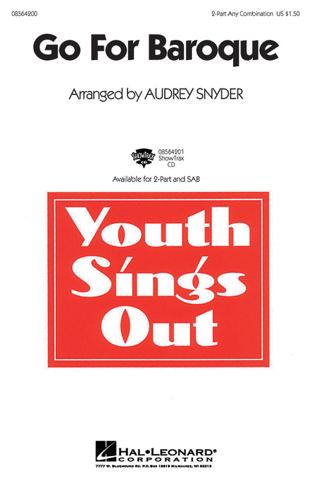 Go for Baroque : 2-Part : Audrey Snyder : Audrey Snyder : Sheet Music : 08564200 : 073999913989