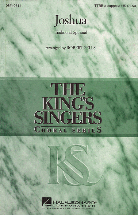 Joshua : TTBB : Robert Sells : King's Singers : Sheet Music : 08740311 : 073999403114