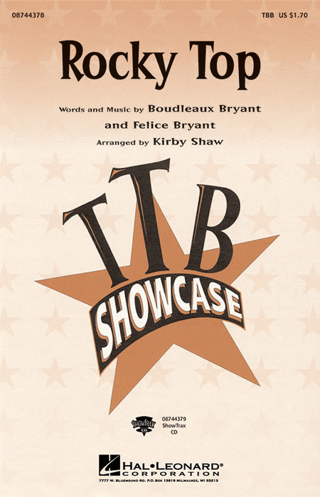 Rocky Top : TBB : Kirby Shaw : Felice and Boudleaux Bryant : Sheet Music : 08744378 : 073999802320