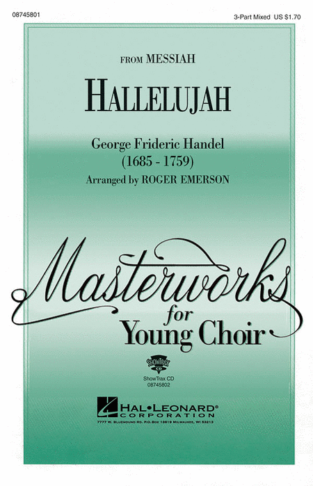 Hallelujah : SAB : Roger Emerson : George Frideric Handel : Sheet Music : 08745801 : 884088125561