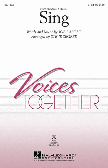 Sing : 2-Part : Steve Zegree : Sesame Street : Sheet Music : 08748073 : 884088213978