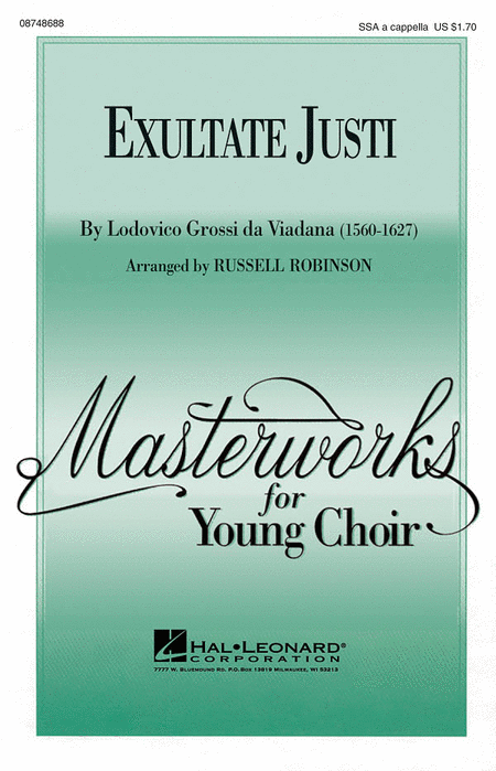 Exultate Justi : SSA : Russell Robinson : Sheet Music : 08748688 : 884088238667