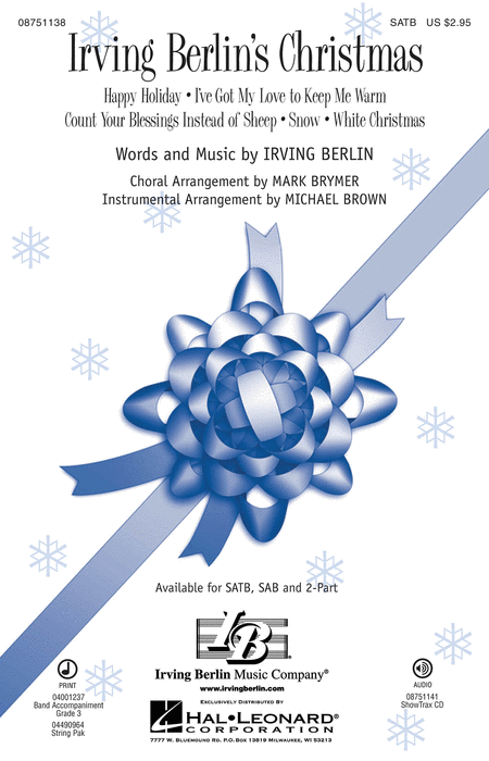 Irving Berlin's Christmas : SATB : Michael Brown : Irving Berlin : Sheet Music : 08751138 : 884088476786