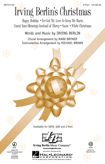 Irving Berlin's Christmas : 2-Part : Michael Brown : Irving Berlin : Sheet Music : 08751140 : 884088476816