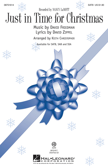 Just in Time for Christmas : SAB : Keith Christopher : Nancy Lamott : Songbook : 08751615 : 884088492809