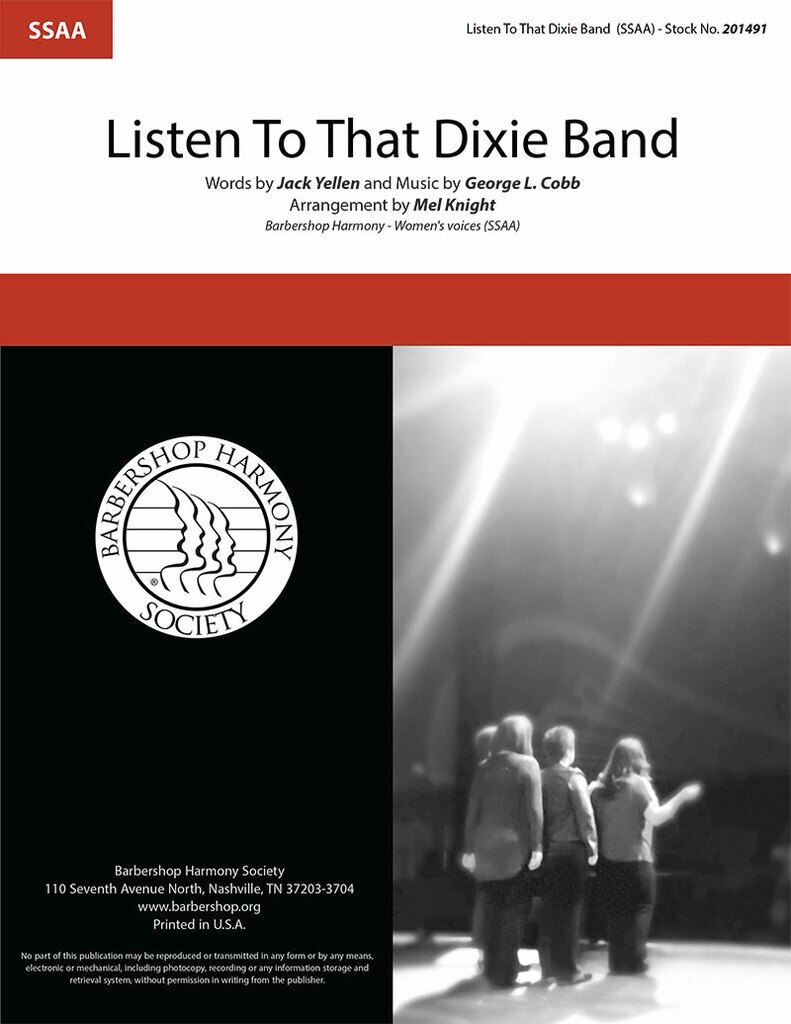 Listen To That Dixie Band : SSAA : Mel Knight : Jack Yellen : Sheet Music : 201491