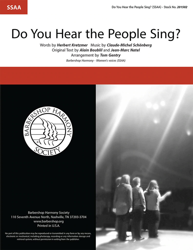 Do You Hear The People Sing? : SSAA : Tom Gentry : Les Miserables : Sheet Music : 00350472