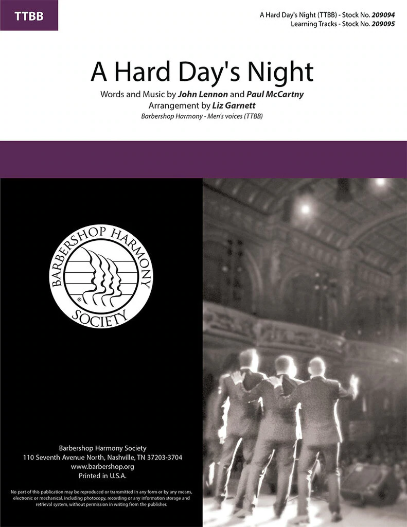 A Hard Day's Night : TTBB : Liz Garnett : John Lennon : The Beatles : Songbook : 209094