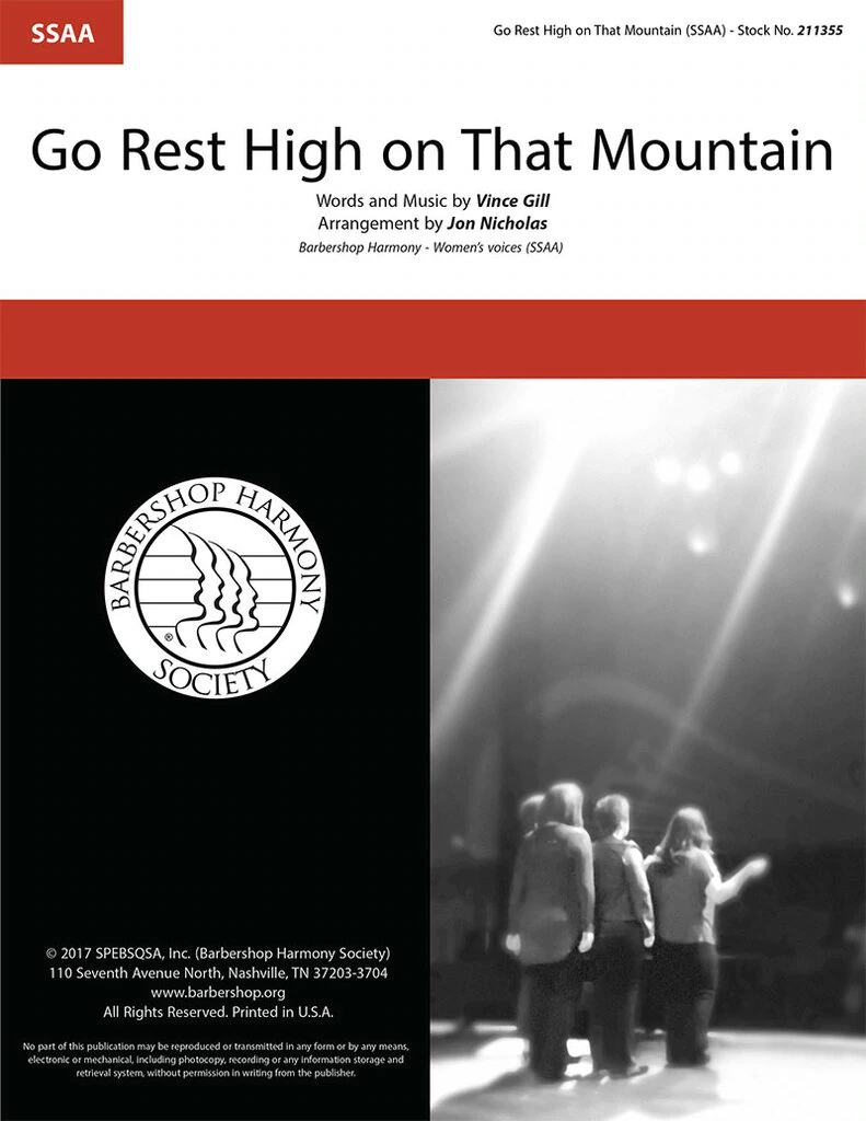 Go Rest High On That Mountain : SSAA : John Nicholas : Vince Gill : 1 CD : 211355