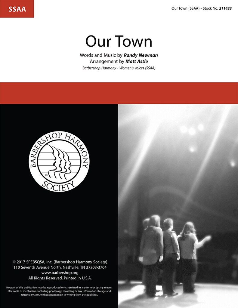 Our Town : SSAA : Matt Astle : Randy Newman : James Taylor : Cars : Songbook : 211433