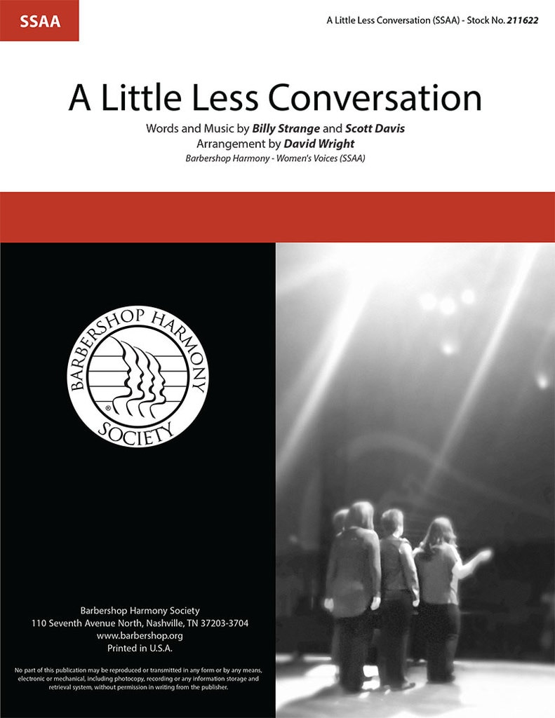 A Little Less Conversation : SSAA : David Wright : Billy Strange : Elvis Presley : Songbook : 211622