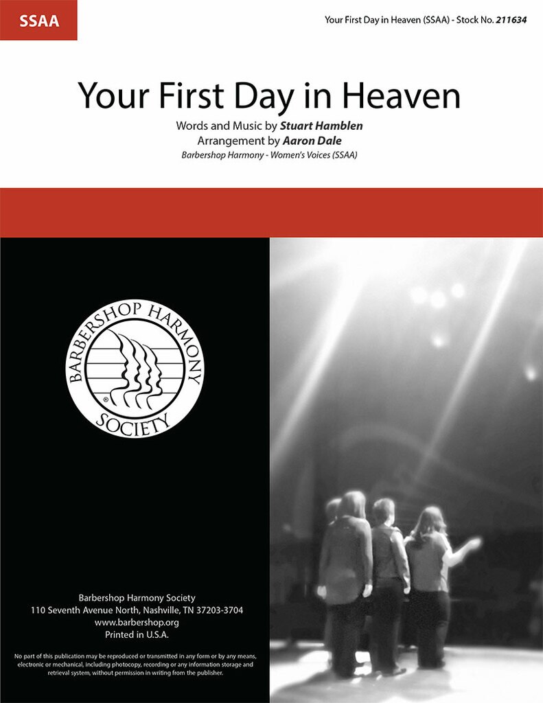 Your First Day In Heaven : SSAA : Aaron Dale : Stuart Hamblen : Buzz : Sheet Music : 00383113