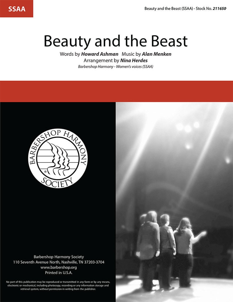 Beauty and the Beast : SSAA : Nina Herdes : Alan Menken : Beauty and the Beast : Sheet Music : 211650