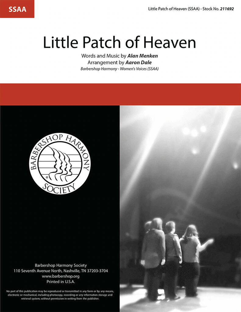 Little Patch of Heaven : SSAA : Aaron Dale : Alan Menken : K D Lang : Home On The Range : 1 CD : 211692