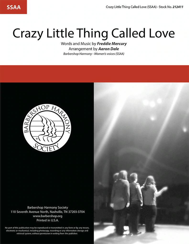 Crazy Little Thing Called Love : SSAA : Aaron Dale : Freddie Mercury : Queen : DVD : 212411