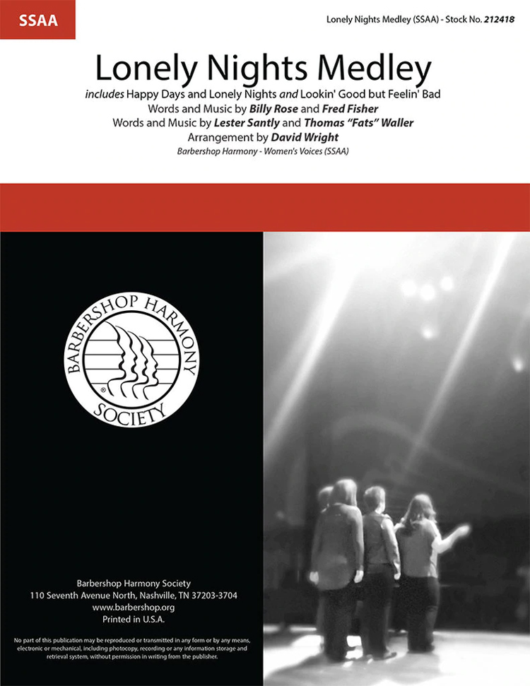 Lonely Nights Medley : SSAA : David Wright : Sheet Music : 212418