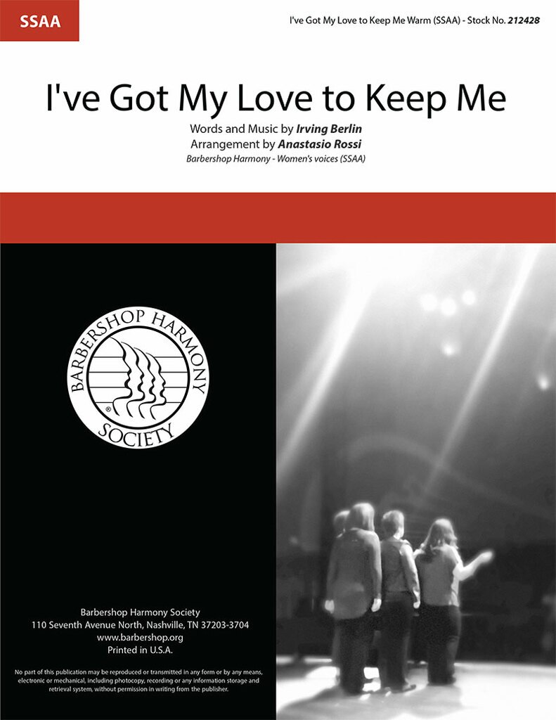 I've Got My Love To Keep Me Warm : SSAA : Anastasio Rossi : Irving Berlin : On The Avenue : DVD : 212428