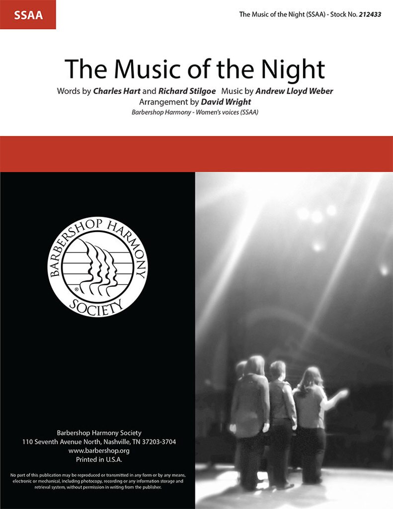 The Music of the Night : SSAA : David Wright : Andrew Lloyd Weber : The Phantom of the Opera : 1 CD : 212433