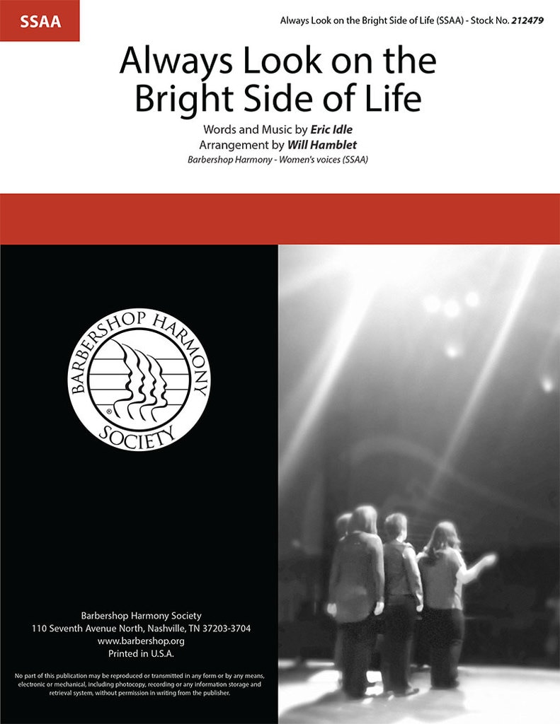 Always Look on the Bright Side of Life : SSAA : Will Hamblet : Eric Idle  : Spamalot : Songbook & CD : 212479