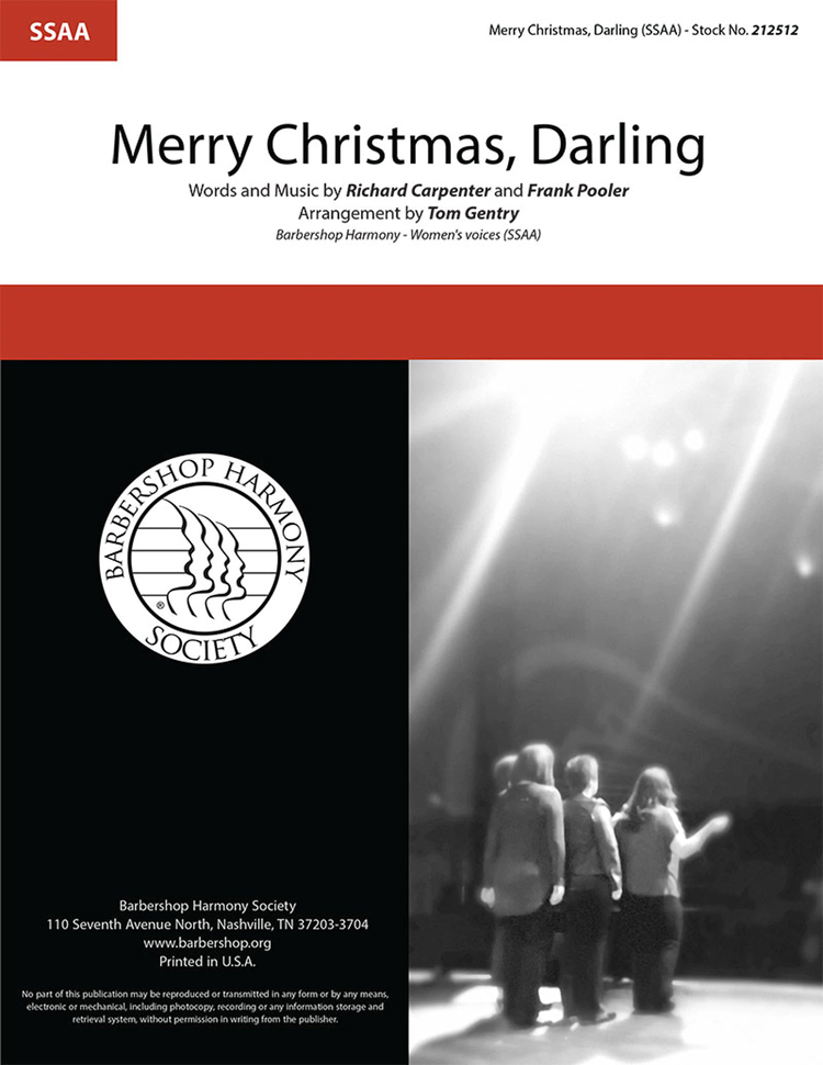 Merry Christmas, Darling : SSAA : Tom Gentry : Songbook & Online Audio : 212512