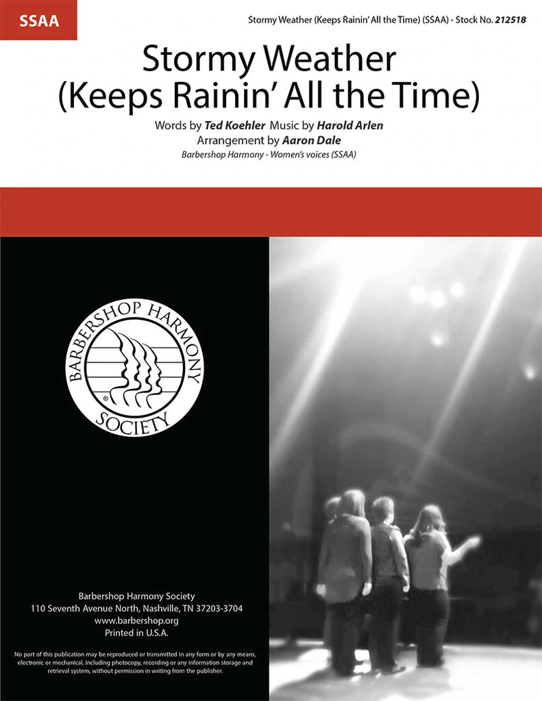 Stormy Weather : SSAA : Aaron Dale : Harold Arlen : OC Times : Songbook & CD : 212518