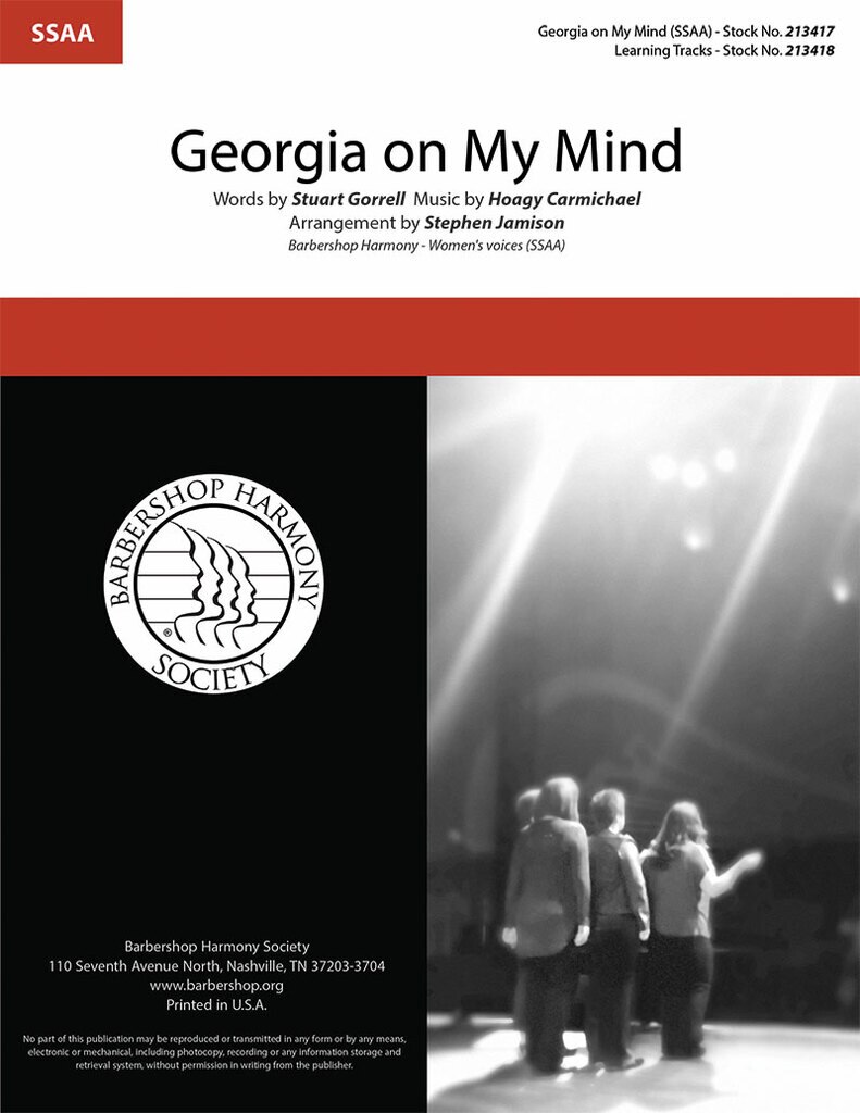 Georgia On My Mind : SSAA : Stephen Jamison : Songbook : 00357089