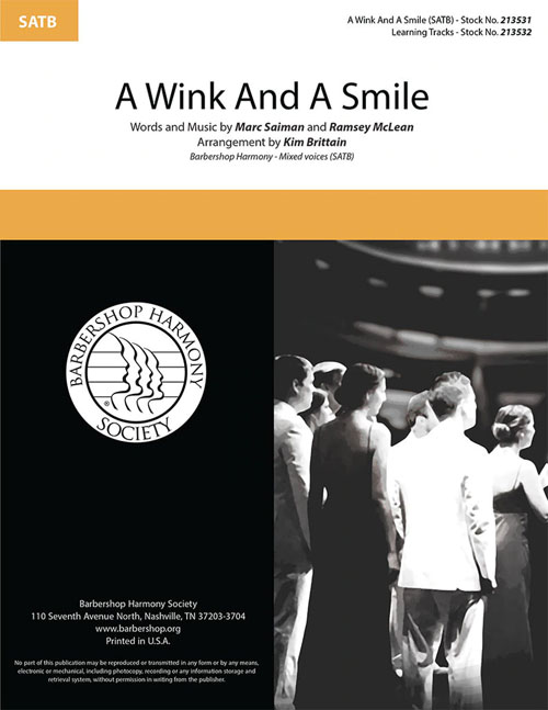 A Wink And A Smile : SATB : Kim Brittain : Sheet Music : 1000368408