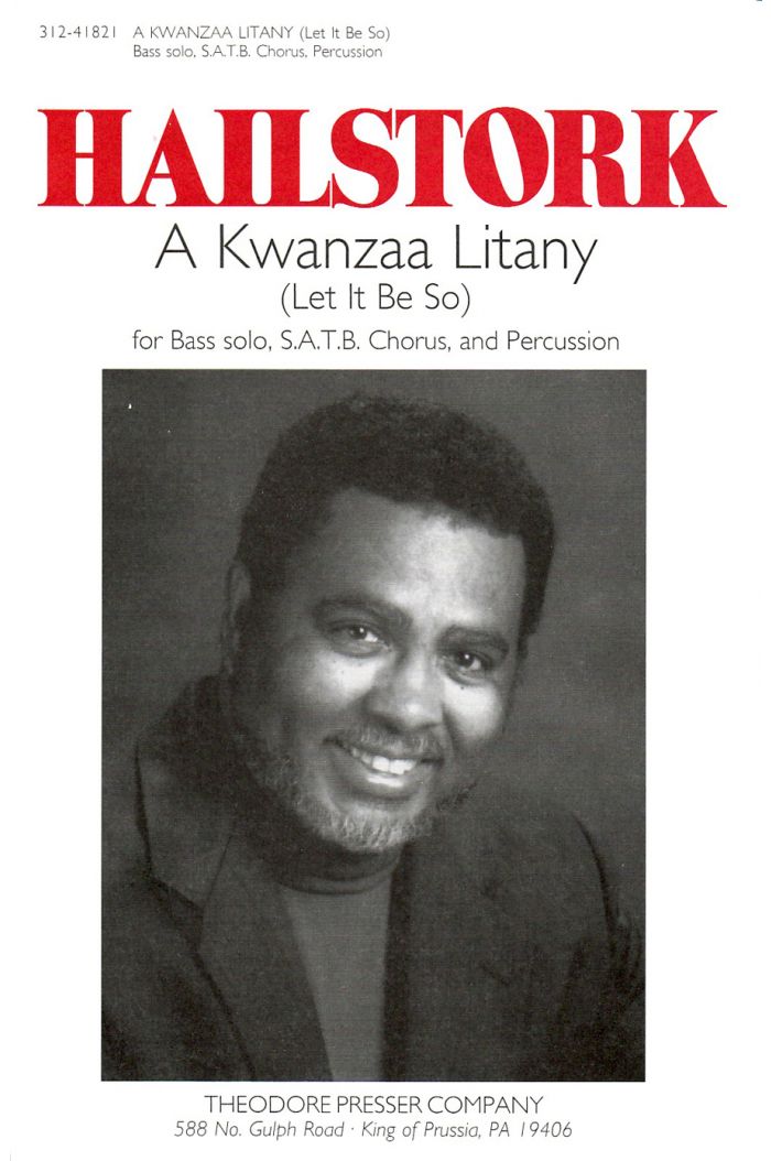 A Kwanzaa Litany : SATB : Adolphus Hailstork : Sheet Music : 312-41821