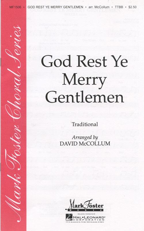 God Rest Ye Merry Gentlemen : TTBB : David McCollum : Sheet Music : 35008203 : 747510065807