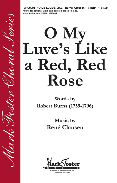 O My Love Is Like A Red, Red Rose : TTBB :  :  : Sheet Music : 35015689 : 747510183136