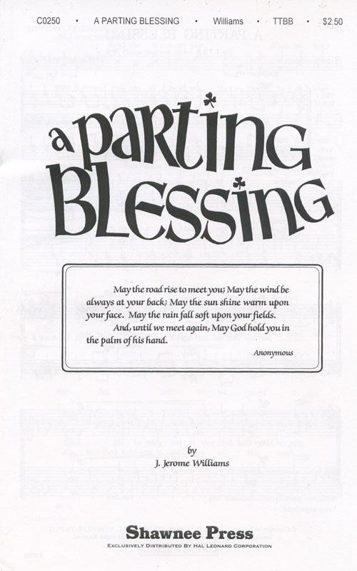 A Parting Blessing : TTBB : J Jerome Williams : Sheet Music : 35016621 : 747510004608